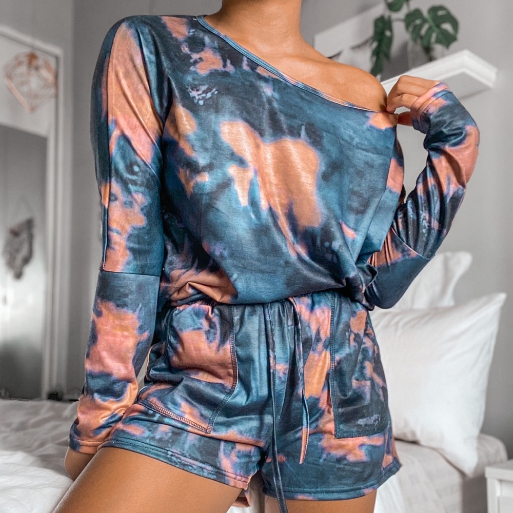 Tie Dye Pajama Set in Acid